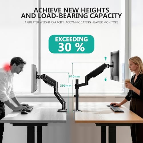 WALI Tall Single Monitor Arm for 13-33 inch Screens, up to 19.8 lbs