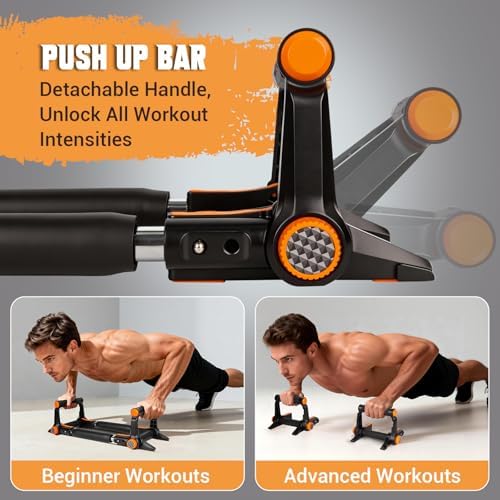 Twister Arm Trainer, 3 in 1 Adjustable Chest Trainer for Men with Poster & Storage Bag, Multifunctional Push up Bar, Home Gym Chest Workout Equipment for Arm Strengthening Chest Builder