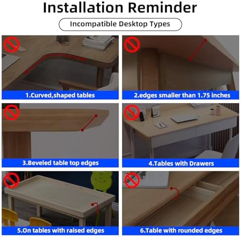 CABTE Ergonomics Desk Extender Tray, Table Mount Arm Wrist Rest Shelf