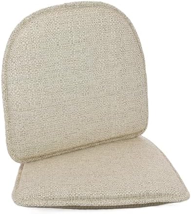 Klear Vu Raindrop The Gripper Non Slip Chair Cushions, Soft & Comfortable Seat Pad, Sitting Pillow for Kitchen, Dining or Office, 2 Count (Pack of 1), Linen