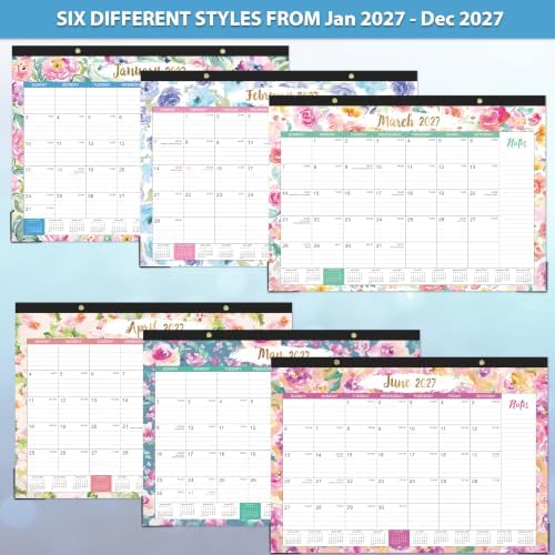 2027 Desk Calendar - Jan. 2027 - Dec. 2027, 12 Months Large Monthly Desk Calendar 2027, 17" x 12", Desk Pad, Large Ruled Blocks, To-do List & Notes