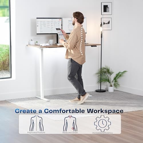 VIVO Reclaimed Wood 60 x 30 in Standing Desk, DESK-KIT-1W6P-30