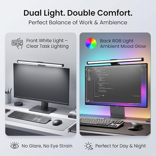 Monitor Light Bar – Full Spectrum LED Screen Lamp, No Glare Eye Care, USB Powered, Home Office Desk Light