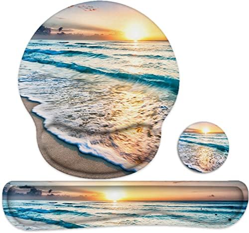 Lateefah Ergonomic Mouse Pad with Wrist Rest and Keyboard Wrist Rest Set