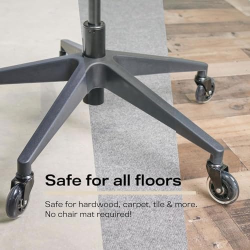 Office Chair Wheels - Replacement Rubber Wheels - Universal Fit 3 Inch Casters, Heavy-Duty Chair Casters, Noise Free, Fits 98% Chair