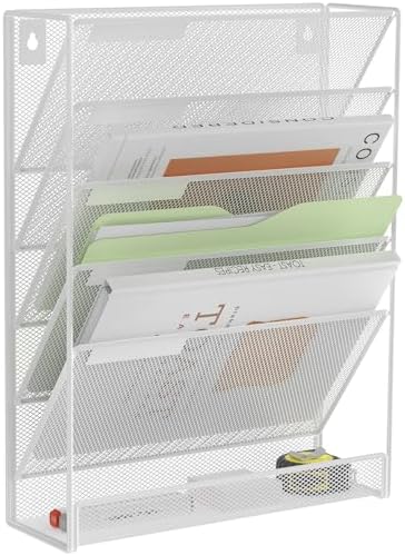 Kuntine.B Wall File Organizer Office Hanging Magazine Holder Wall File Organizer for Office Home