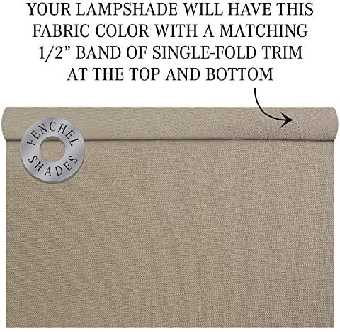 FenchelShades.com Lampshade 6" Top x 10" Bottom x 8" Slant Height With Spider Attachment 0.4 Inch Diameter for Lamps With a Harp (Stone)