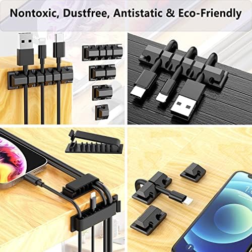ELII 327 PCS Cable Management Kit 4 Cable Cable Sleeves,65 Cable Clips