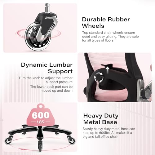 600lbs Big and Tall Office Chair, Heavy Duty Executive Computer Desk Chair