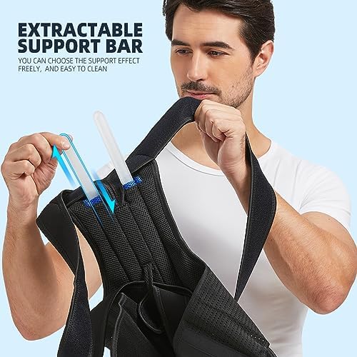 Back Brace Posture Corrector for Men and Women, Adjustable Back Straightener Support Belt Improve Posture, Back Neck Shoulder Supports for Pain Relief- Scoliosis, Hunchback Corrector （XXL