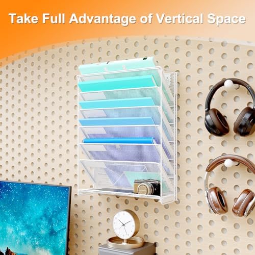 Kuntine.B Wall File Organizer Office Hanging Magazine Holder Wall File Organizer for Office Home