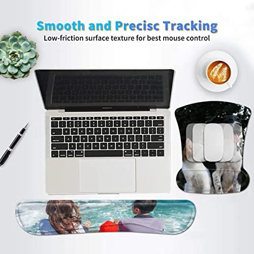 Design Your Own Photo Ergonomic Mouse Pad with Wrist Support Gel Mouse Pads and Upgrade Keyboard Wrist Rest Pad Set, Mouse Pads & Coasters Non-Slip PU Base Mouse Mat for Office Gaming Home