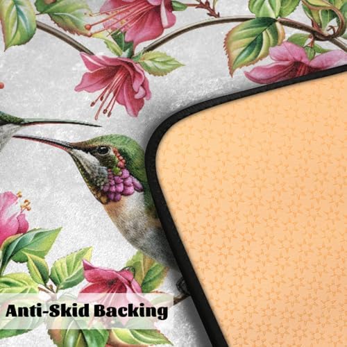 Kitchen Mats, Heart Hummingbird Kitchen Rugs, Cushioned Anti Fatigue Kitchen Mats, Non-Slip Standing Desk Mat, Absorbent Kitchen Rug for Floor, Kitchen, Office, Sink, 20"×39"