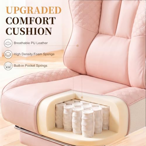 COMHOMA Big and Tall Gaming Chair with Footrest Ergonomic Office Chair