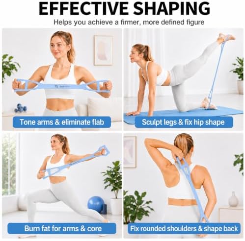 Silicone Figure 8 Resistance Band with Handles, 20/22/25 lb