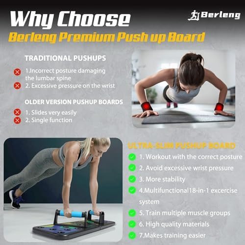 Push Up Board,Foldable Pushup Board for Man,Portable 30 in 1 Push Up Bar