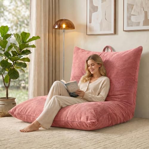 HUGHEAVEN Giant 3-in-1 Bean Bag Chair (76"x55") Oversized Floor Sofa Couch
