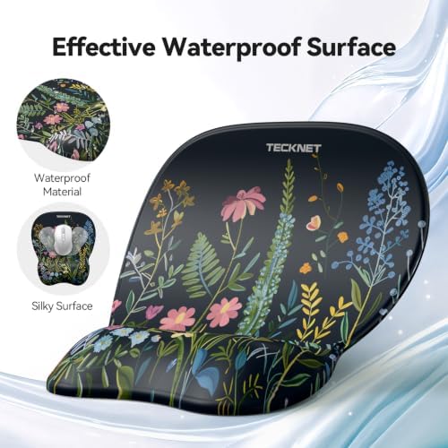 TECKNET Gel Ergonomic Mouse Pad & Keyboard Wrist Rest & Coaster