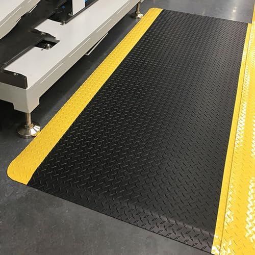 Anti Fatigue Mats Industrial 2' x 5' Standing Mat 15/16" Thick Shop Floor Mats Heavy Duty Commercial Diamond Plate Ergonomic Standing Floor Mat Helps Relieve Back and Leg Soreness