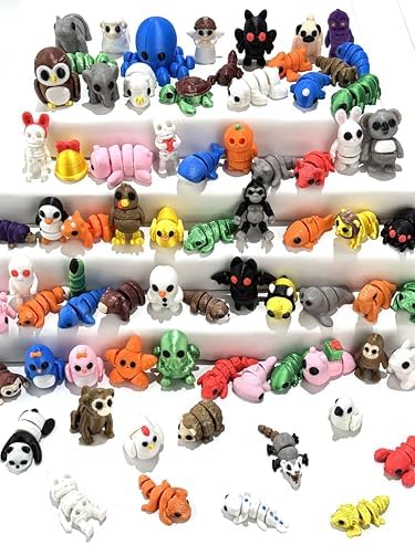 260PCS 3D Printed Animal Figurines,Articulated Fidget Toys,Cute Mini Animal