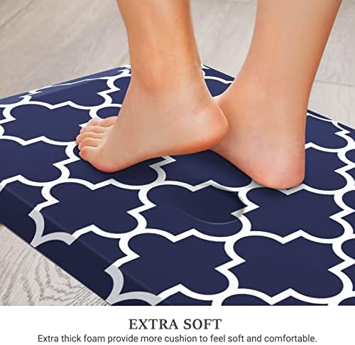 WISELIFE Kitchen Mats and Rugs Cushioned Anti-Fatigue, 17.3"x 28", Blue