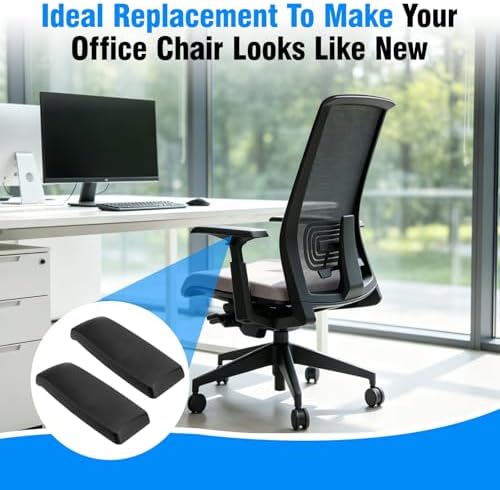 Armrest Pads Replacement for Haworth Comforto 59/62 Office Chair,Black (one Pair)