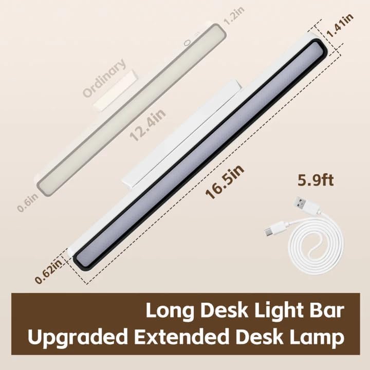 Desk Light Bar Under Desk Lights 16.5 in for Home Office, Under Shelf