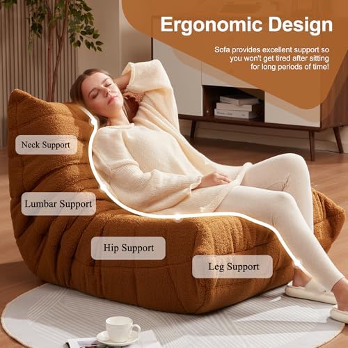 Hobestluk Big Bean Bag Chairs for Adults Fireside BeanBag Couch Togo Sofa