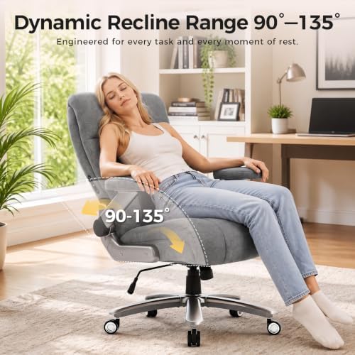 Big and Tall Office Chair with Massage and Heat