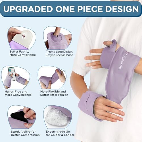 Comfytemp Wrist Ice Pack Wrap Carpal Tunnel Relief Wrist Brace 2 Packs