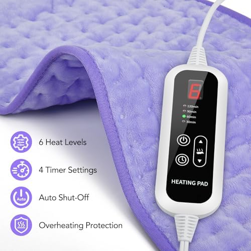 Extra Large Heating Pad for Back Pain Relief - 33"x17"Electric Heating Pad