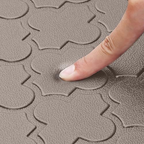 WISELIFE Kitchen Mat, Cushioned Anti Fatigue Floor Mat, 17.3"x28" Khaki