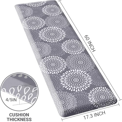 Kitchen Mat Water-Resistant Kitchen Rugs Cushioned Anti-Fatigue Floor Mat