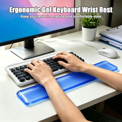 Keyboard Wrist Rest,Gel Wrist Rest for Keyboard-Blue Wrist Rest