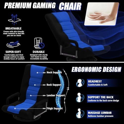 Swivel Gaming Chair 2PACK Video Game Chairs w/6 Adjustable Postion