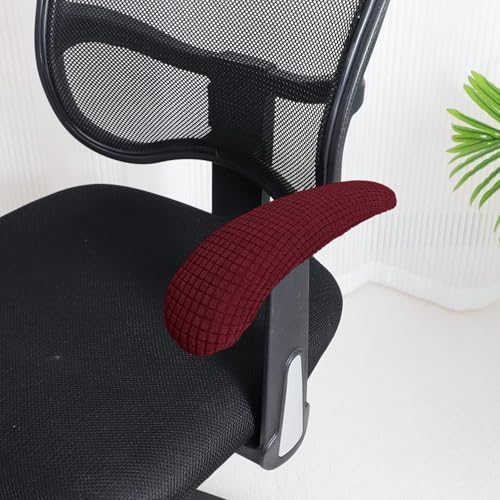 Office Chair Arm Covers, Armrest Slipcover Pads Elbows Forearms Slipcovers Stretch Dirt Resistant Armchair Chairs Washable Covering Elastic Seat Hand Protector Stretchable Band Slip