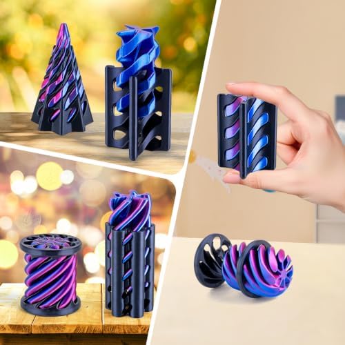 4-Pack Impossible Cone Fidget Toys, 3D Printed Passthrough Set