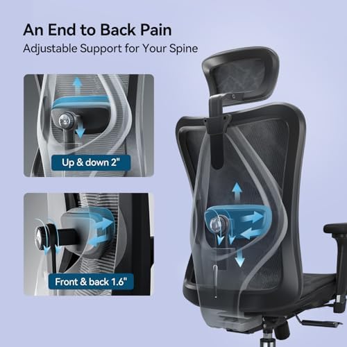 SIHOO M57 Ergonomic Office Chair, Mesh Back Desk Chair with 3D Armrests