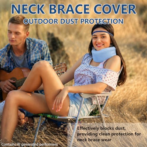 4 Pcs Breathable Neck Brace Covers, Cervical Support Sleeves, Unisex