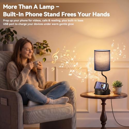 Fenmzee Bedside Lamps for Bedroom Set of 2 - Table Desk Lamp for Nightstand
