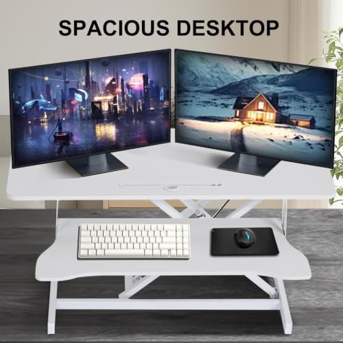 38-inch Standing Desk Converter, Height Adjustable 5.9-18.9in