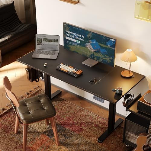 INNOVAR Electric Height Adjustable Standing Desk, 48x24 Inch, Black