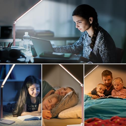 Desk Lamp, LED Desk Light with USB Power, Dimmable, Foldable