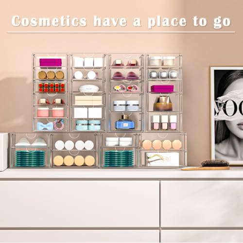 ARSTPEOE 30-Drawer Acrylic Storage & Makeup Organizer for Desk, Bath