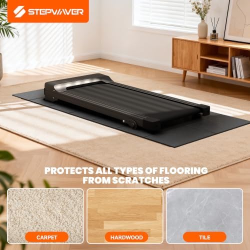 Stepwaver Walking Pad Mat, 68"x24", Treadmill Mat for Hardwood Floors
