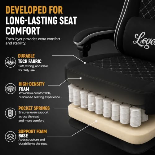 Gaming Chair for Adults with Footrest, Ergonomic Computer Chair, 330 lb