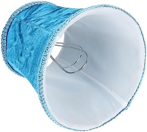 Blue Lamp Shade Replacement for E14 Table Lamps, Cloth Metal