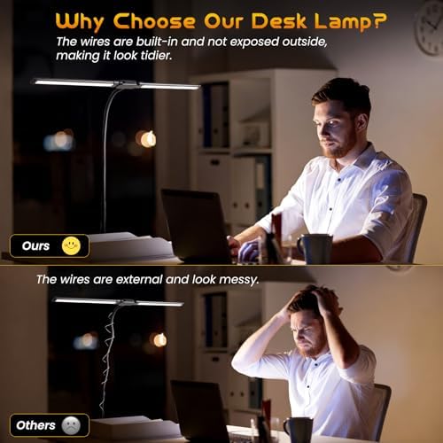 LED Desk Lamp for Office Dorm Home, No Assembly Required