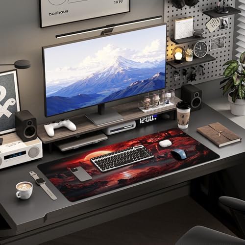 Mouse Pad Gaming - Desk Mat for Keyboard and Mouse - Large Mouse Pads for Desk, Gaming Mousepad with Non-Slip Base, Desks Pad (31.5" X 11.8") for Game, Office and Home