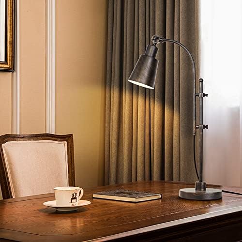 LALISU Industrial Desk Lamp, Adjustable Metal Task Lamp, Black